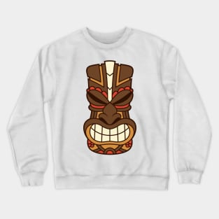 Funny Tribal Tiki Head Crewneck Sweatshirt